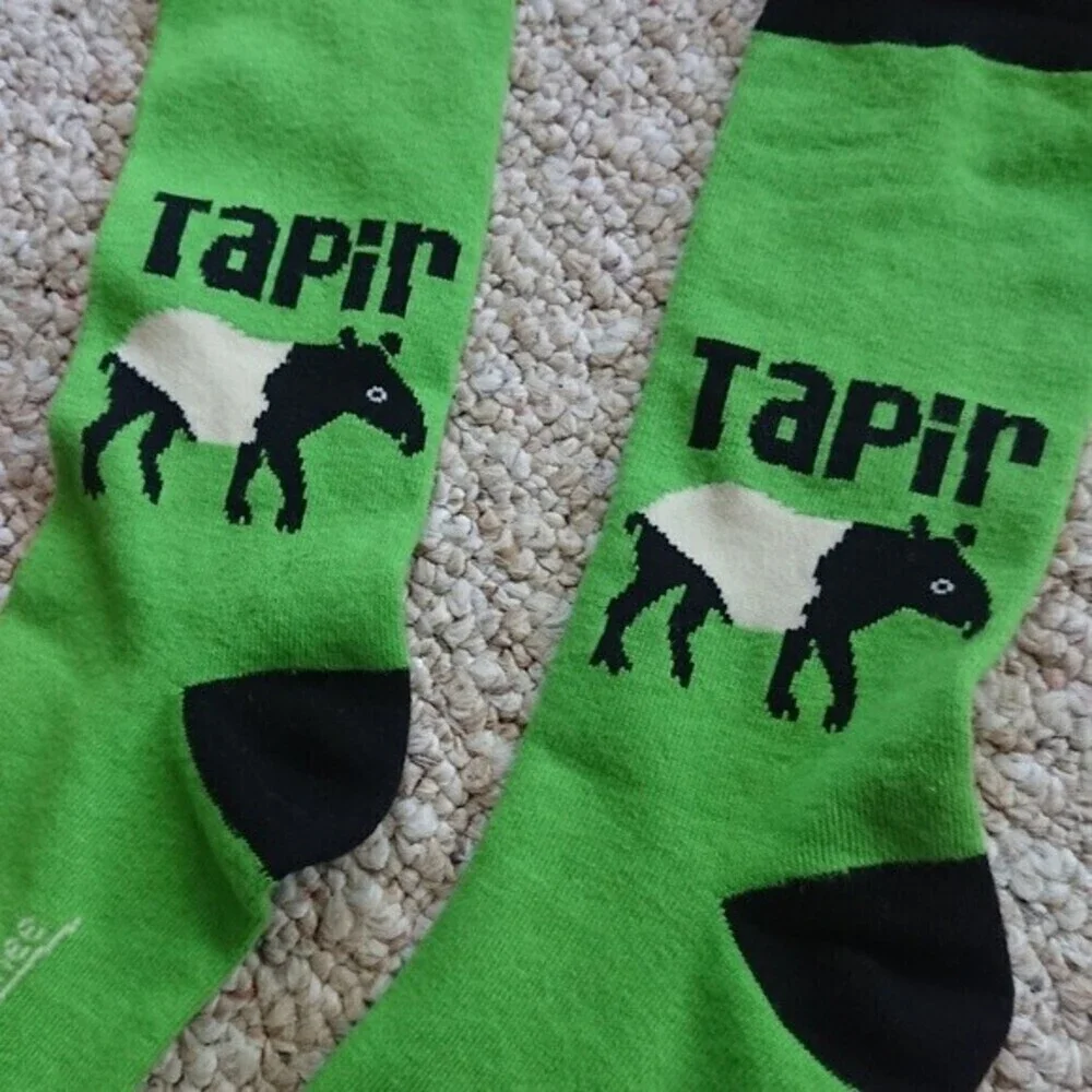 Archie McPhee green Tapir Socks